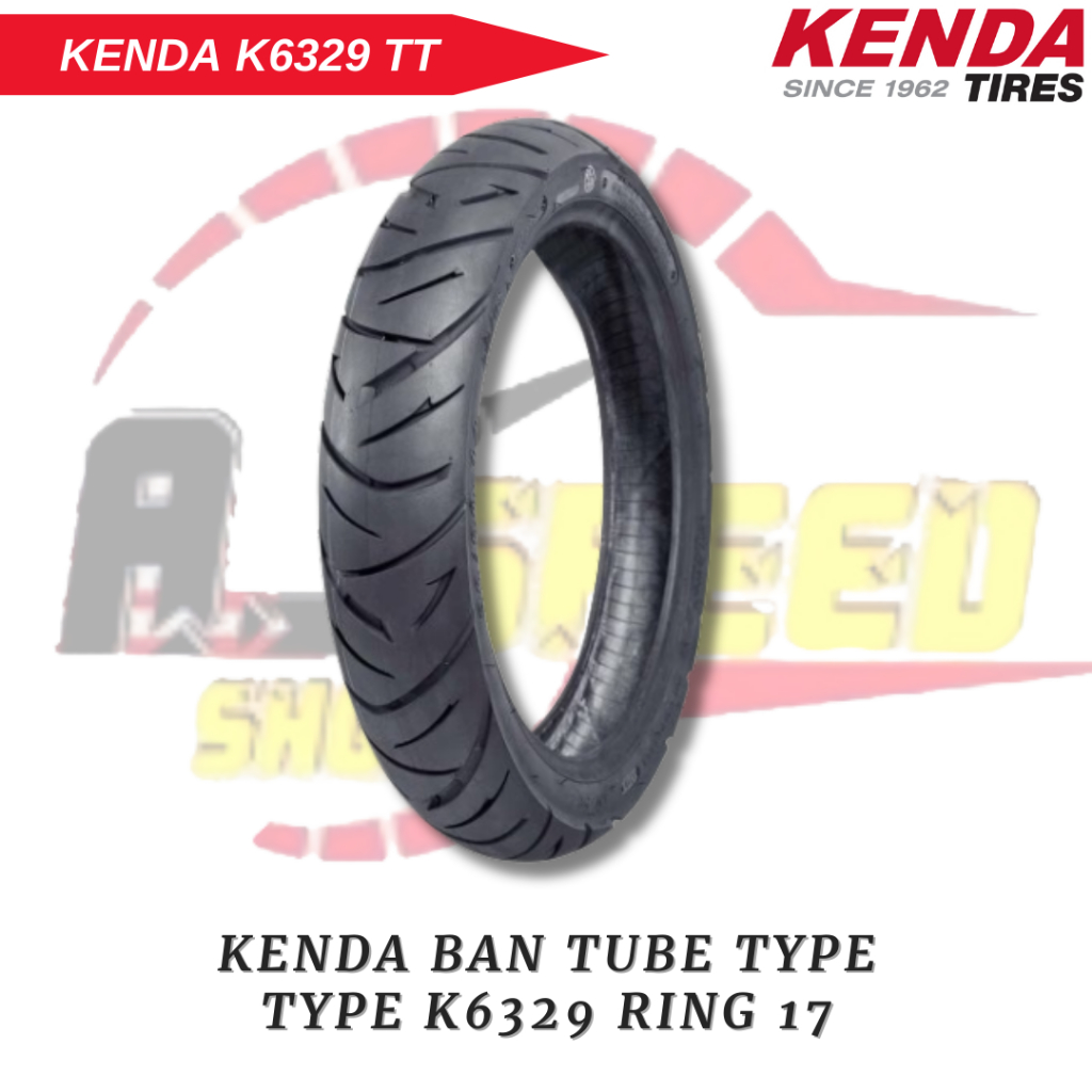 Kenda Ban Luar Motor Tipe K6329 TubeType Ring 14 17 Ukuran 50/90 60/80 60/90 70/80 80/80 80/90 (Paka