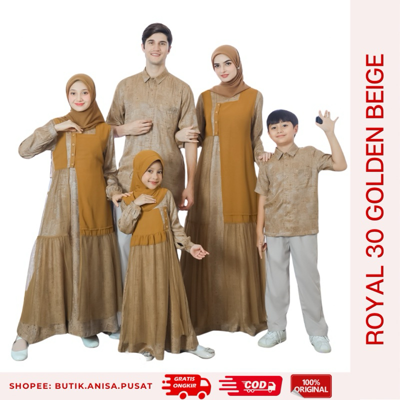 GAB - ETHICA ROYAL 30 GOLDEN BEIGE Sarimbit Keluarga 2024 GAMIS 135 KAGUMI KIDS 164 KOKO KAHFI 315 K