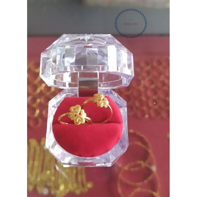 Cincin empat love variasi emas kadar 375