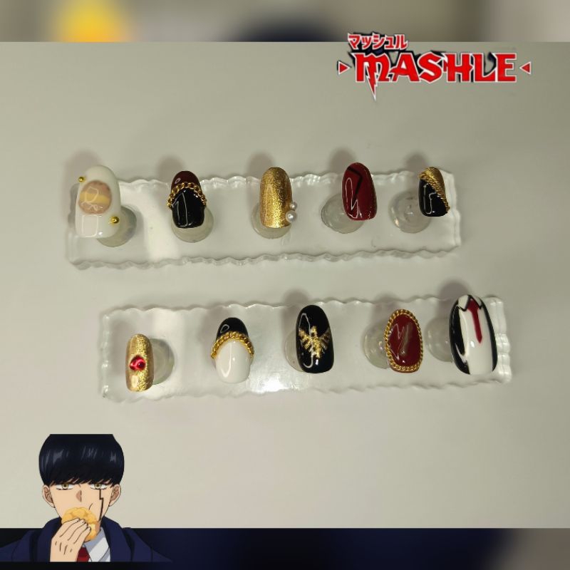 Mashle | Mash Burnedead anime press on nails