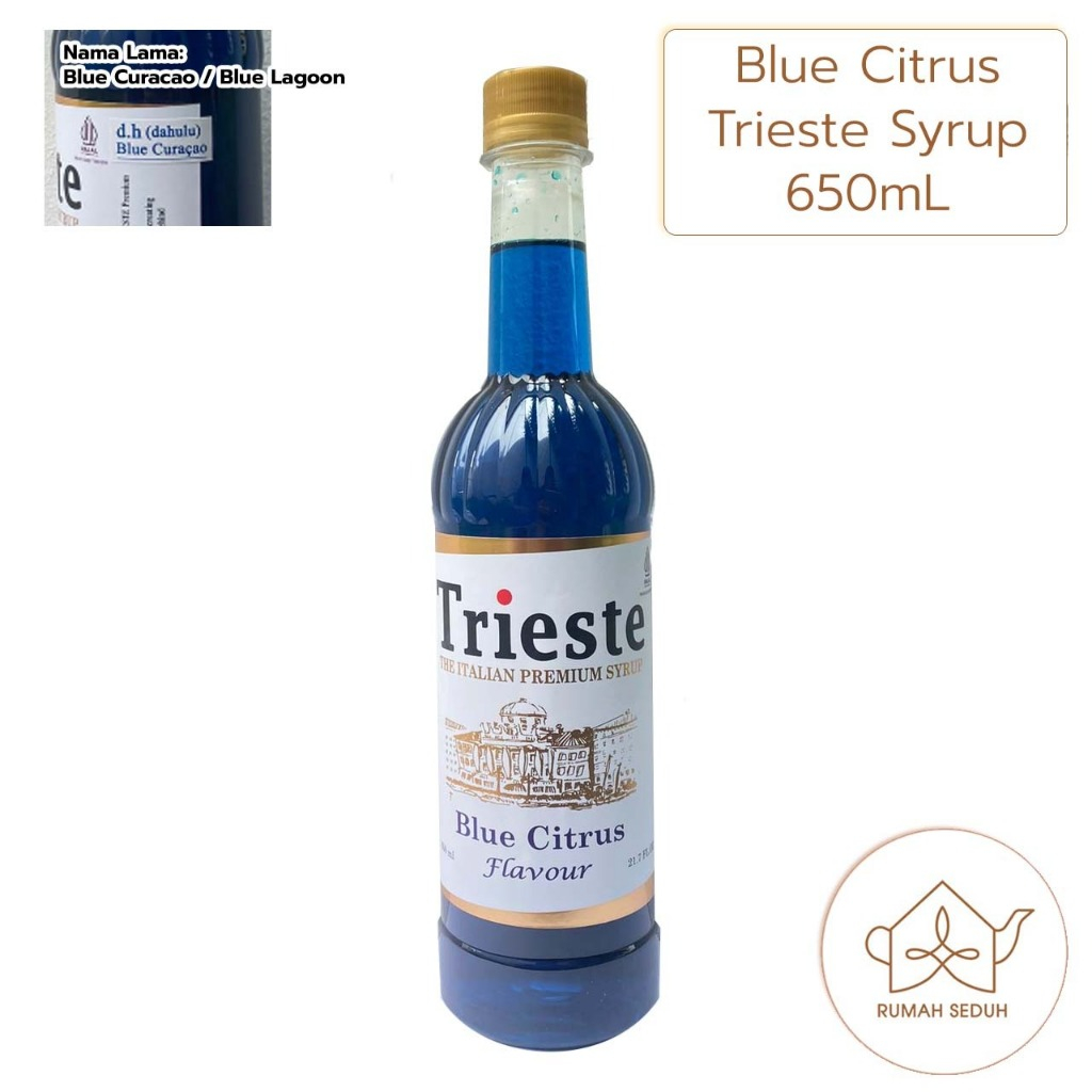 

650 mL Blue Citrus Syrup Trieste - Blue Curacao / Sirup Blue Lagoon tanpa alkohol HALAL