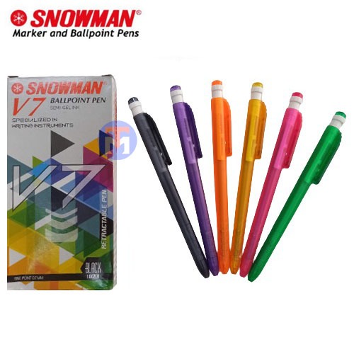 

Pulpen Snowman V7 Hitam 0.7mm