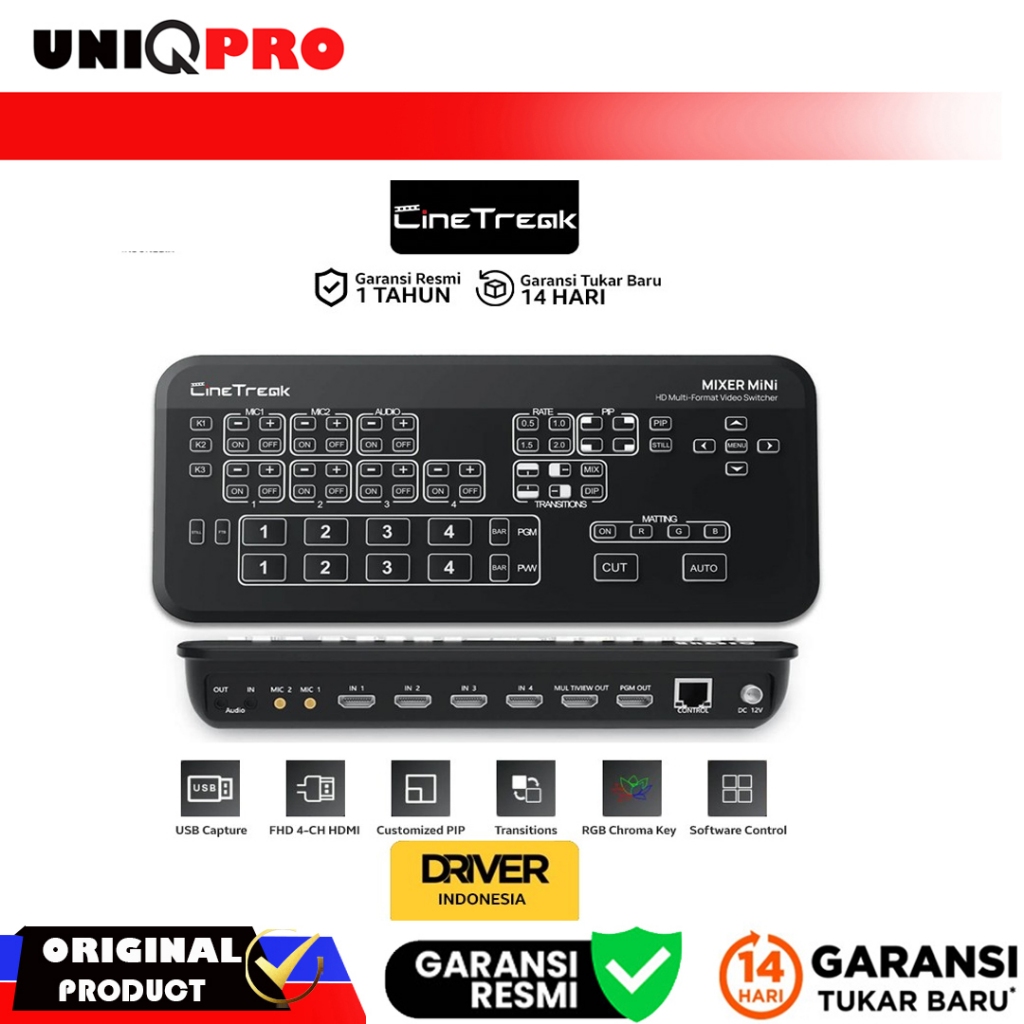 Cinetreak Mixer Mini HDMI FHD Live Streaming Video Switcher