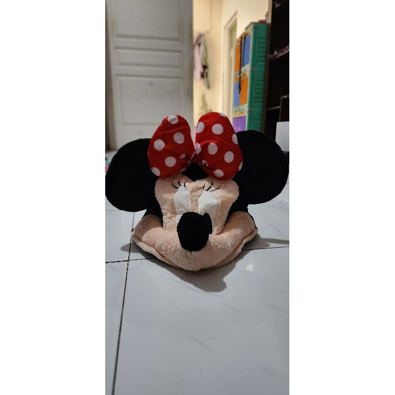 Topi boneka Kepala Mickey/Minnie yg ada Badan Tokyo Disney