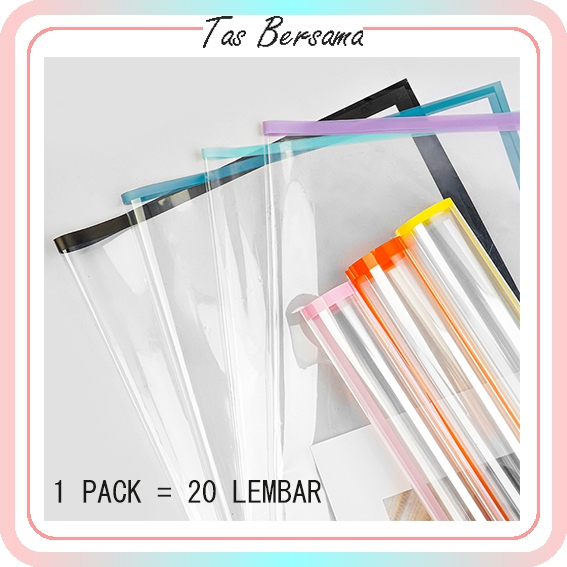 

[1 PACK ISI 20 LEMBAR] Kertas Buket Bunga Transparan List Warna Kertas Buket Flower Wrapping Florist Paper KB6007