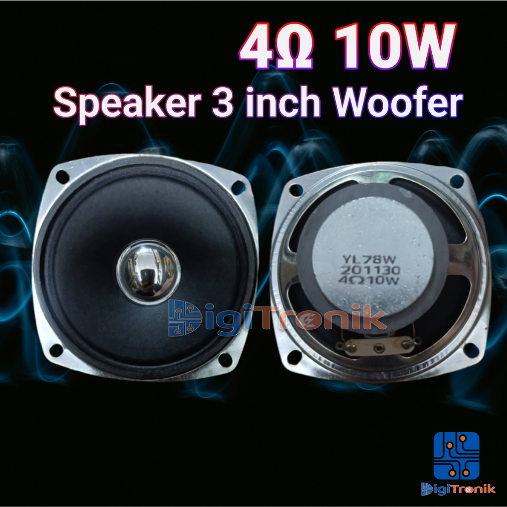 Speaker 3 Inch 3" 4 Ohm 10 Watt Woofer Middle Vocal Untuk DIY Amplifier