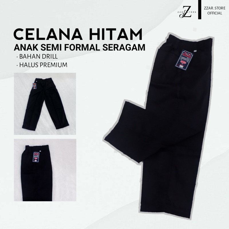 [ PROMO MURAH ] CELANA HITAM ANAK SERAGAM FORMAL LAKI LAKI COWOK HALUS PREMIUM BERKUALITAS