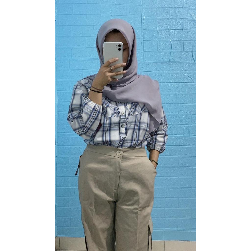 cargo pants (bahan jeans kaku)