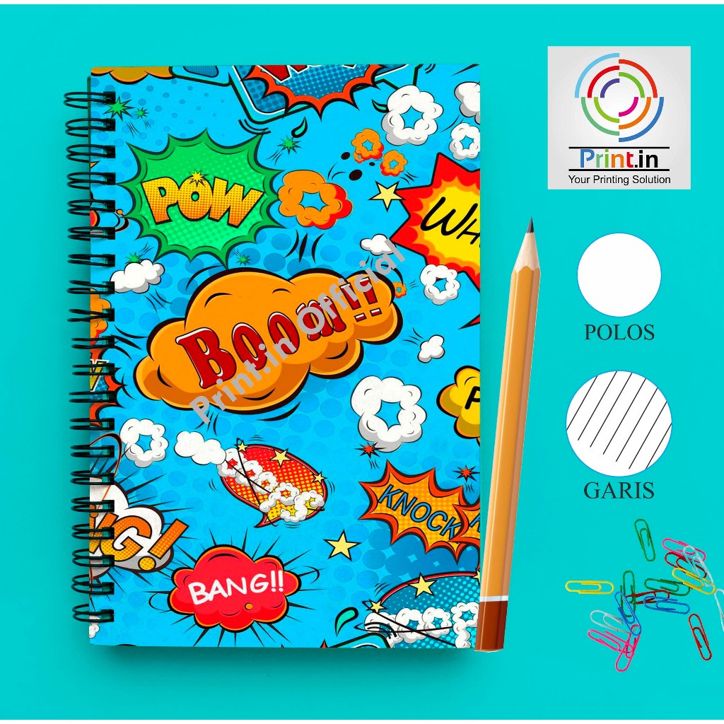 

Notebook Spiral TComic Art A5 GARIS/POLOS