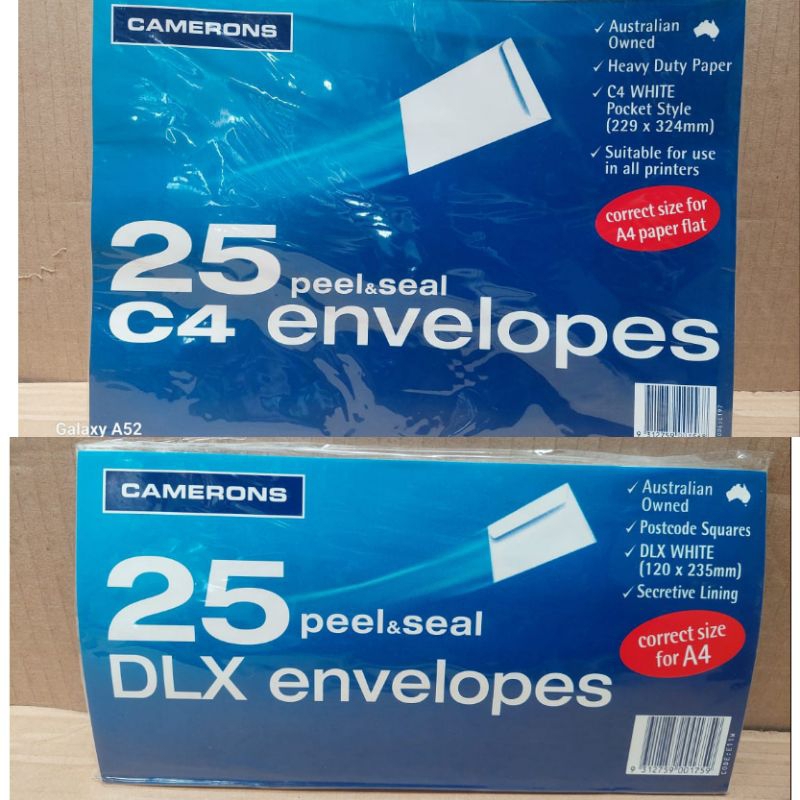 

Camerons C4 Amplop Putih Polos/DLX Envelopes 22.8x30.4Cm & 229x324mm