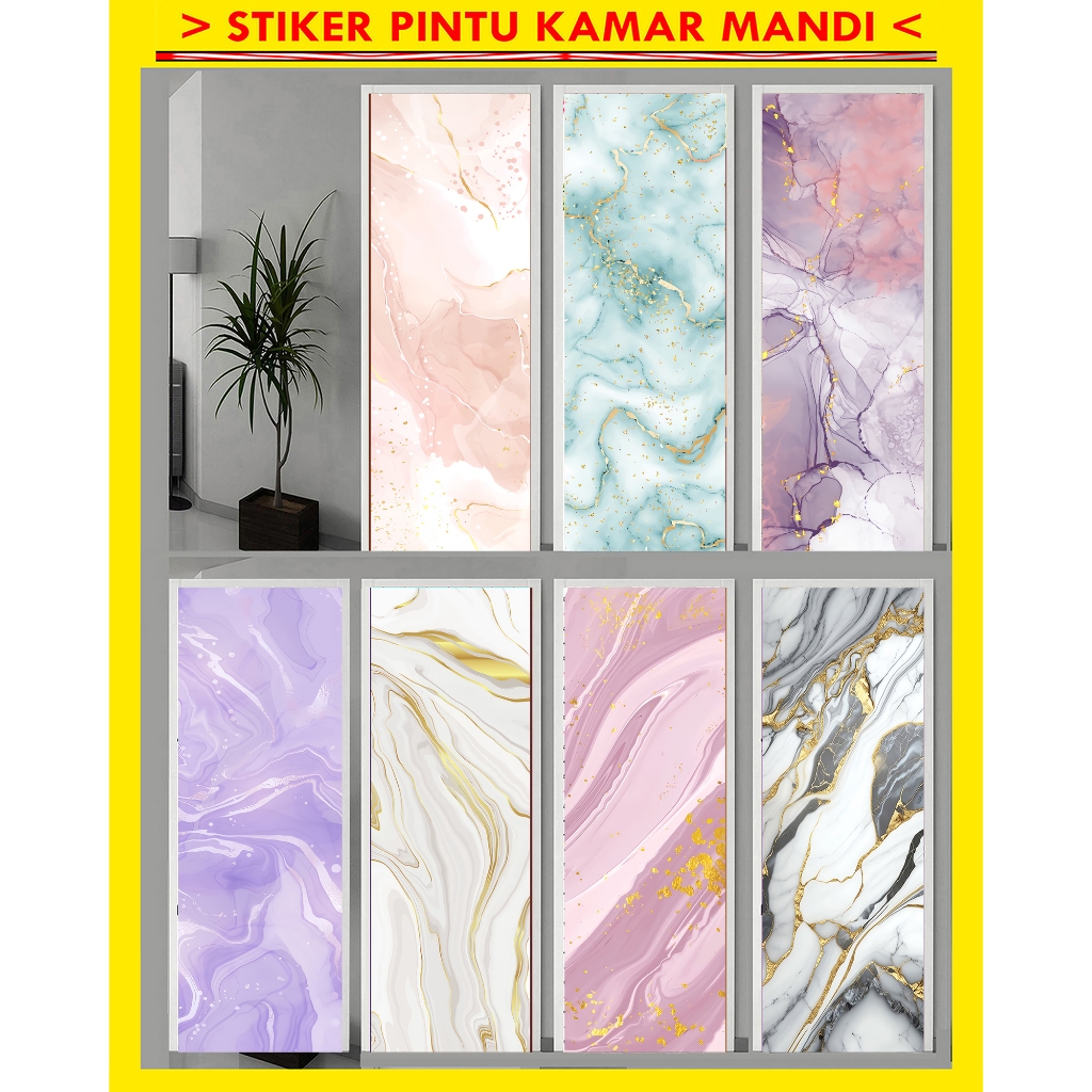 STIKER PINTU KAMAR MANDI, STIKER PINTU WC, WALLPAPER PINTU