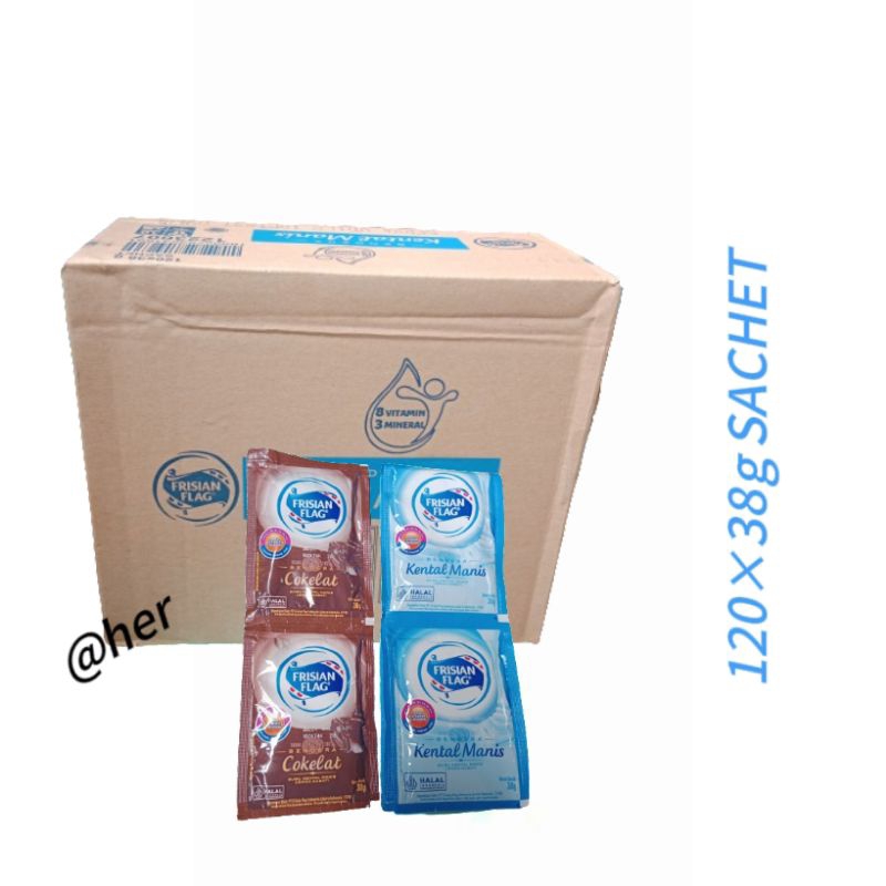 

susu frisian flag 38g 120 sachet karton