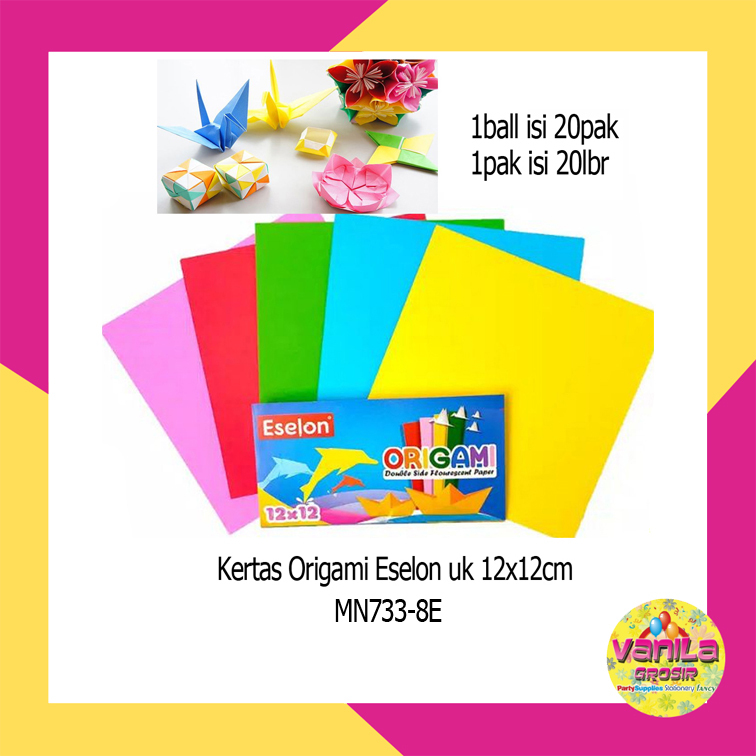 

(1 Pak) Kertas Origami Uk 12x12, kertas lipat, kertas warna, kertas keterampilan anak
