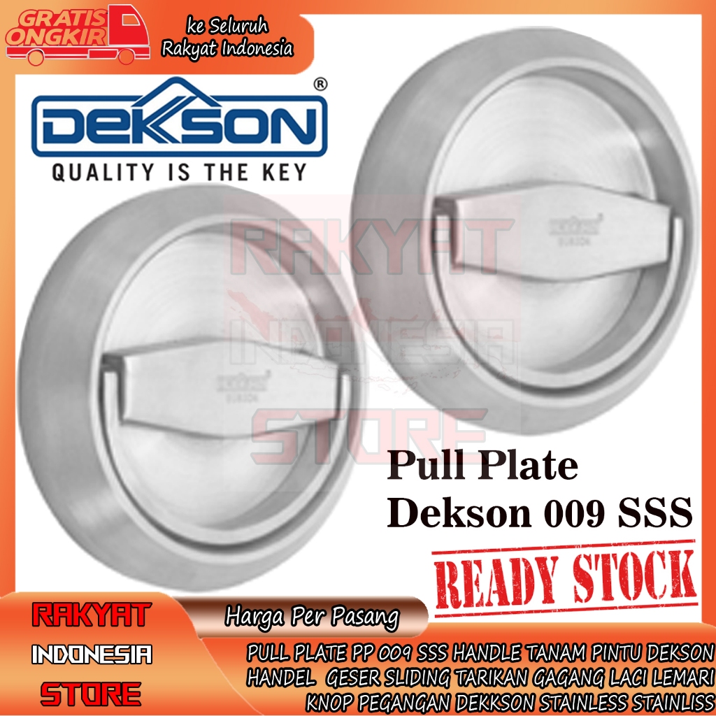 Handel Sliding Pintu Geser Dekson Handle Tanam Dekkson Pull Plate Pp 009 Sss Tarikan Laci Gagang Lem