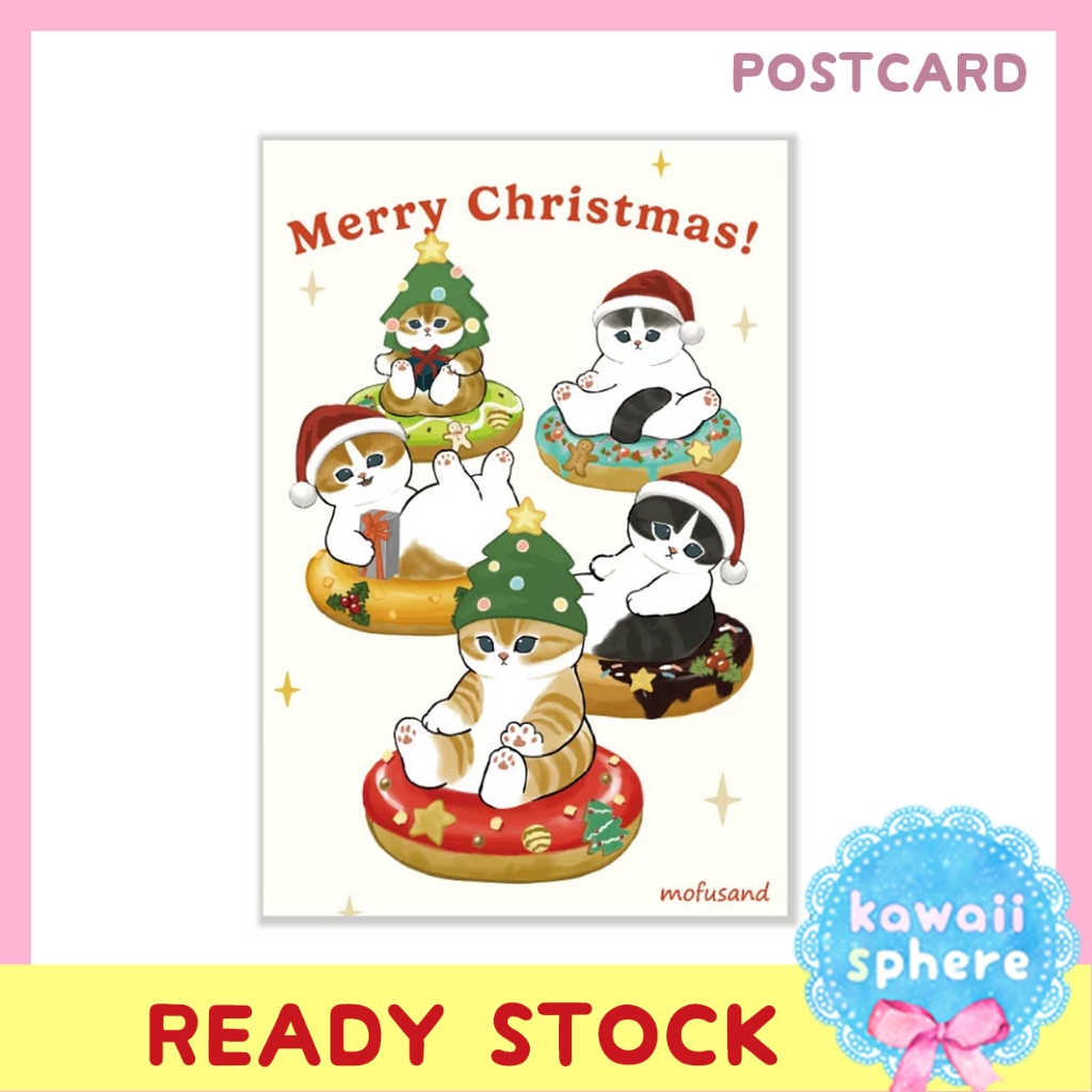 

Mofusand Postcard Christmas Portrait | Kartu Pos Natal Kucing Mofusand