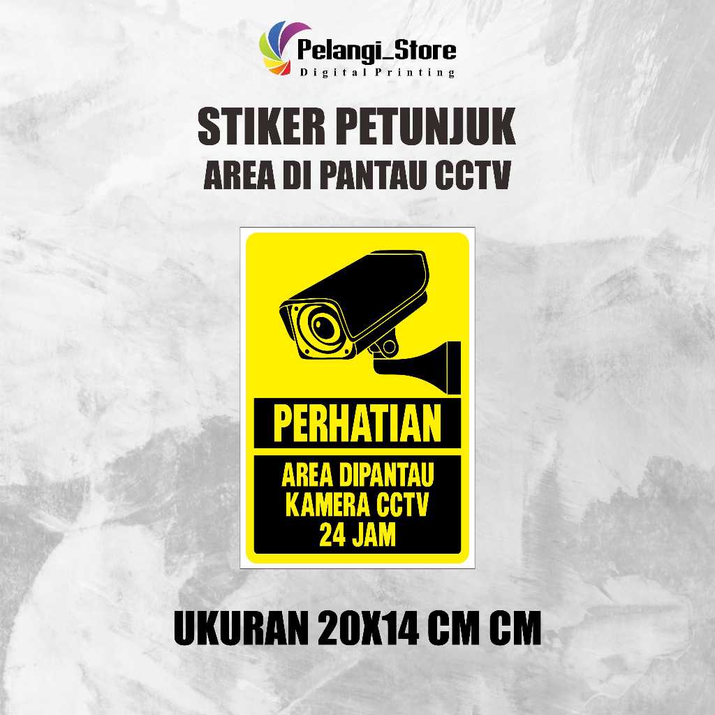 

Stiker Vinyl Pantauan CCTV 24 Jam / Sticker area ini di pantau CCTV 24 Jam / Stiker Label CCTV