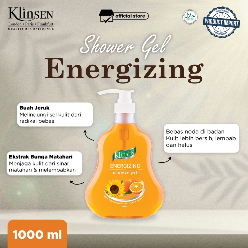 Sabun Mandi Cair Klinsen Shower Gel Energizing 1000 ml
