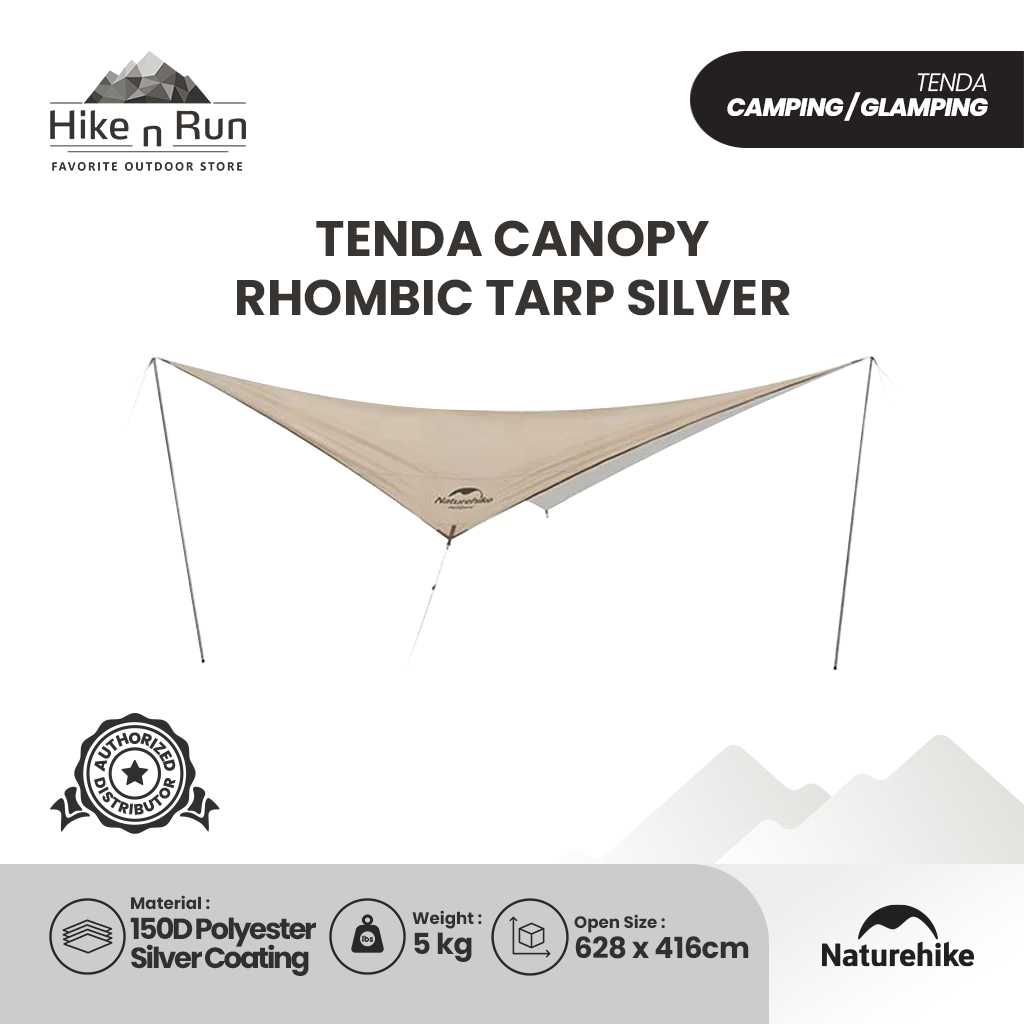 Tenda Canopy Naturehike CNH22ZP009 Rhombic Tarp with pole
