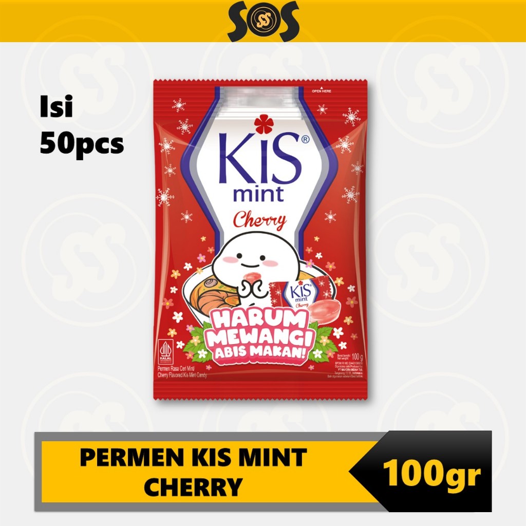 

Permen Kis Cherry Mint 125 gr - isi 50 pcs/Permen Kis Merah/Permen Mint/Permen Mayora