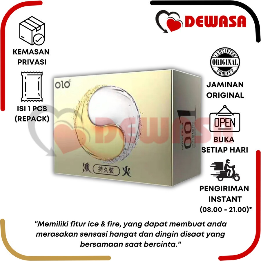 OLO Kondom 001 0.01 Ice & Fire Gold - 1 Pcs (REPACK)