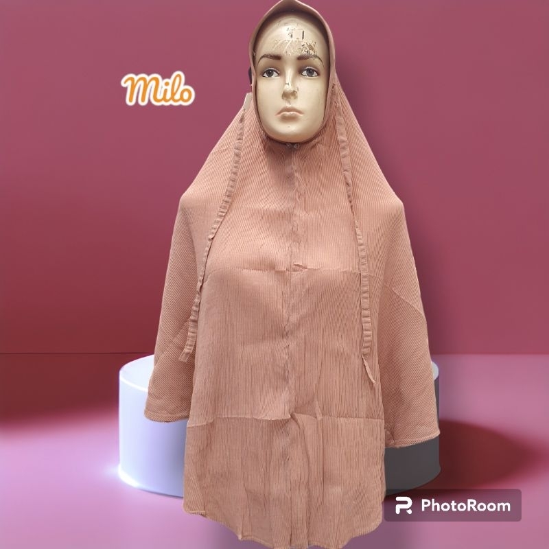 bergo maryam plisket lidi ceruty premium jilbab instan tali