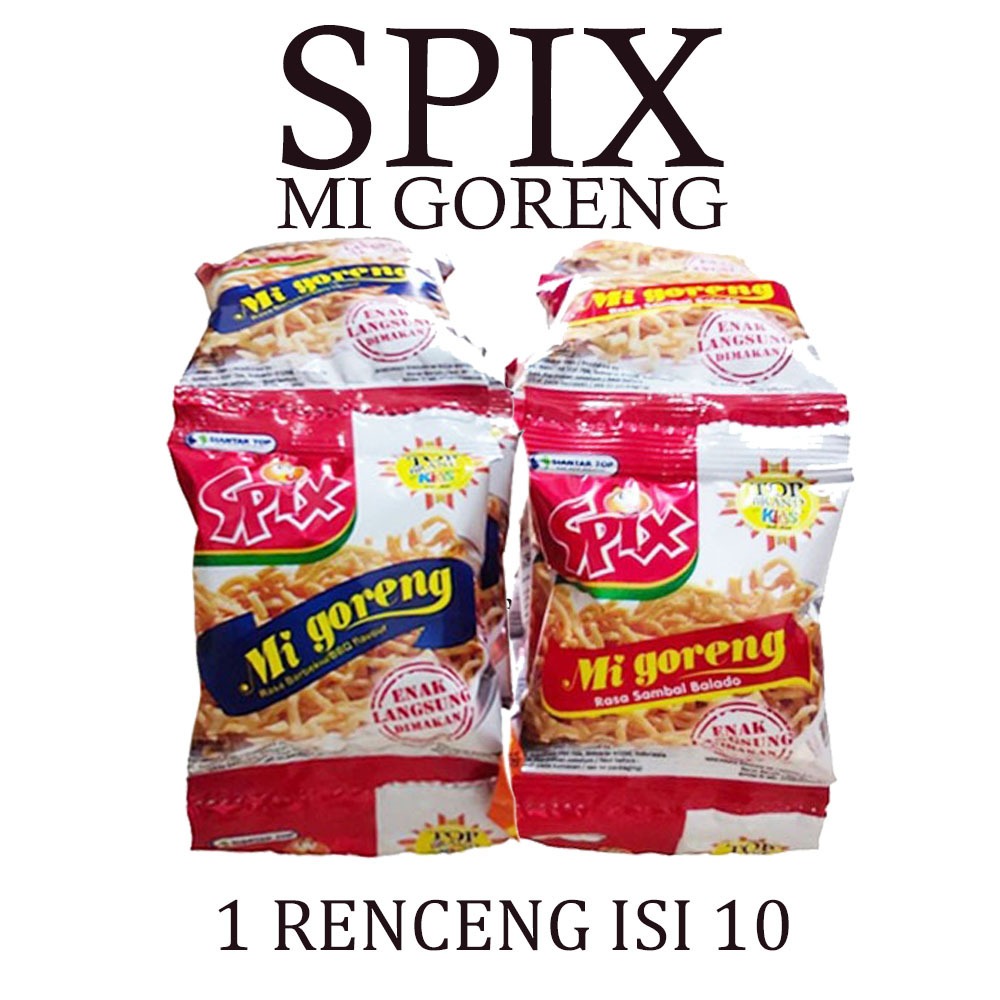 

SPIX MIE GORENG RENCENG | MIE GORENG SPIX RASA SAMBAL BALADO | SIANTAR TOP | 1 RENCENG ISI 10 BUNGKUS