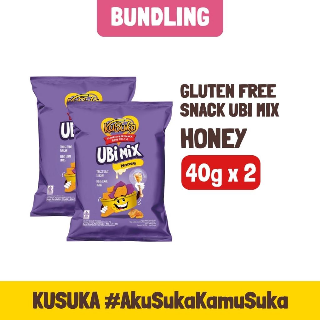 

Kusuka Gluten Free Snack Ubi Mix Honey 40g - 2 pcs