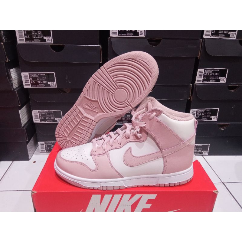 W NIKE DUNK HIGH (PUTIH PINK)