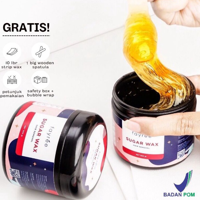 ART J43R BIG SIZE BPOM Fayree Sugar Wax  Paket Lengkap Pencabut Bulu  Waxing Kit  Cold Wax