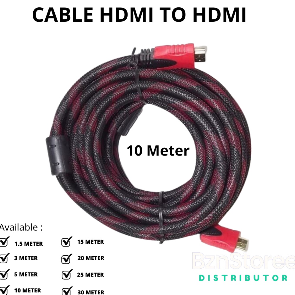 ART B24C Kabel HDMI 1m Serat  Kabel HDMI to HDMI 1m  Kabel HDMI jaring1 meter Kabel HDMI to HDMI jar