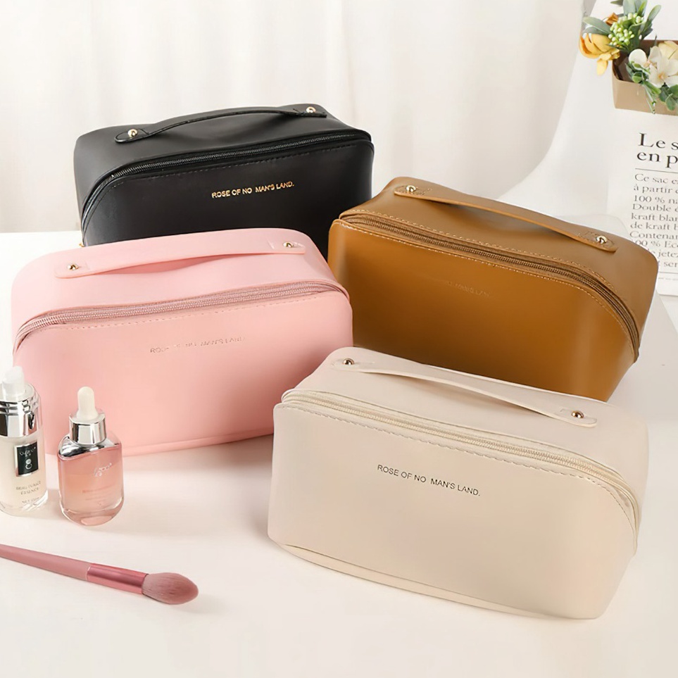 ART C86I Tas Make Up Kosmetik Lipat PolosTas PortableTas Travel Pouch Skincare Organizer Waterproof 