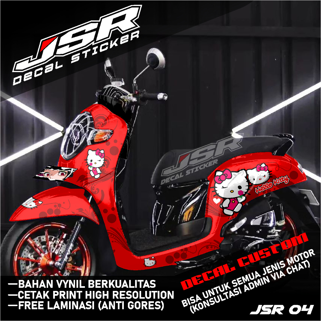 STICKER FULL BODY SCOOPY, STICKER FULL BODY SCOOPY HELLO KITTY , STICKER SCOOPY CUTOM