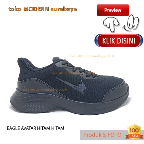 UKURAN JUMBO Sepatu pria sepatu sekolah sneakers tali phylon EAGLE AVATAR