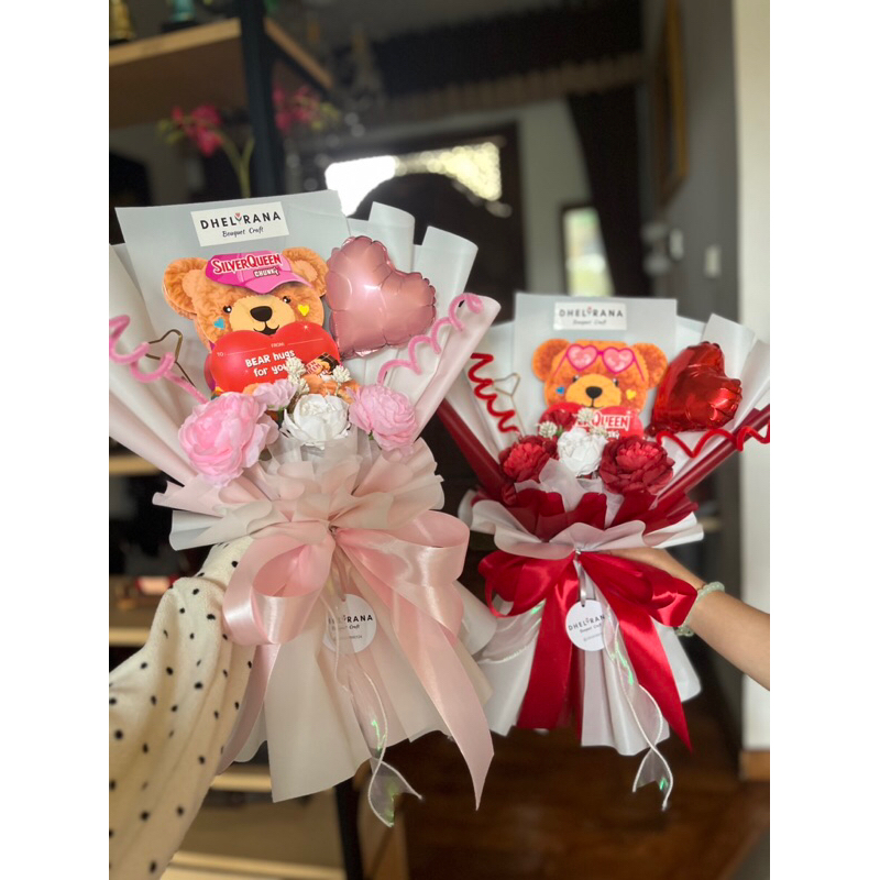 

Buket silverqueen Chunky bear [sudah dengan kardus packing]