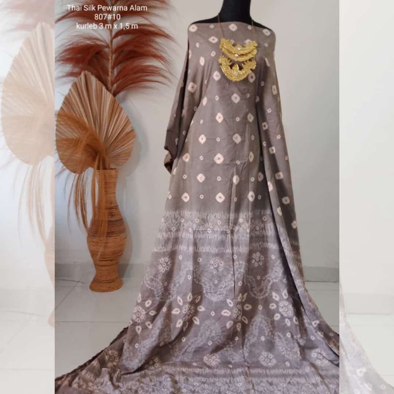 KAIN JUMPUTAN PALEMBANG ALAM BAHAN DASAR THAI SILK BATIK JEMPUTAN COUPLE HANDMADE