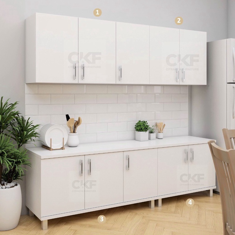 Miliki Segera KITCHEN SET ATAS MINIMALIS LEMARI GANTUNG RAK DAPUR LEMARI DAPUR KITCHEN SET MURAH RAK