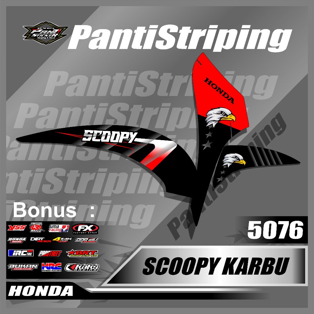Sticker Striping SCOOPY KARBU Variasi - Sticker Variasi HONDA SCOOPY KARBU- skotlet scoopy Desain El