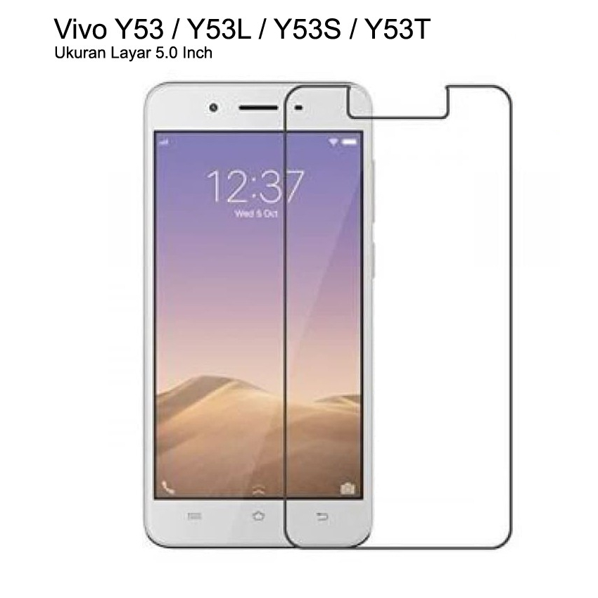 TEMPERED GLASS VIVO 1606 Y51L 1707 Y51A Vivo Y53 2017 Y51 2015 Anti Gores HP TG Kaca Pelindung Layar