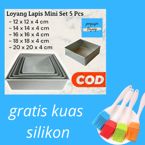 LOYANG KOTAK MINI 12 14 16 18 20 22 CM / LOYANG KUE LAPIS LEGIT / LOYANG KUE LAPIS MINI / LOYANG KUE