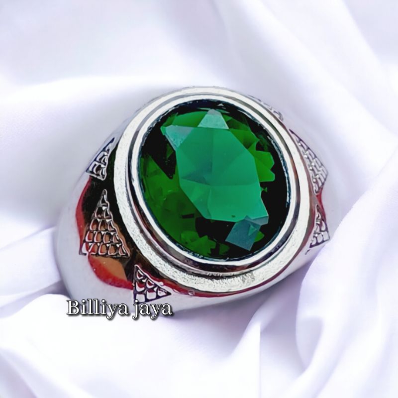 CINCIN BATU GREEN AQUAMARINE TOP COLOR