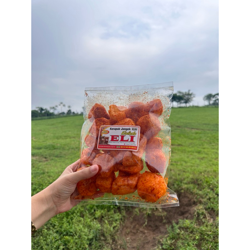 

Kerupuk Jangek Balado Merah ELI (kulit sapi/kerbau)