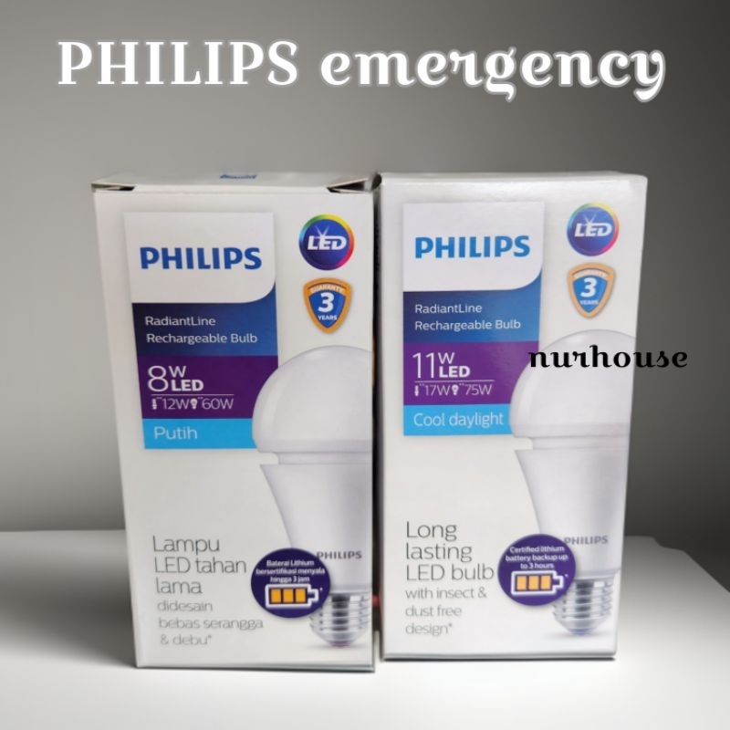 Lampu Emergency PHILIPS Radiantline Rechargerable Bulb Lampu Darurat