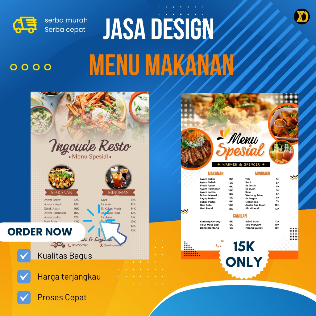 Jasa Desain Menu | Daftar Menu | Desain Menu Makanan | Desain Menu Minuman | Desain Menu Snack I Des