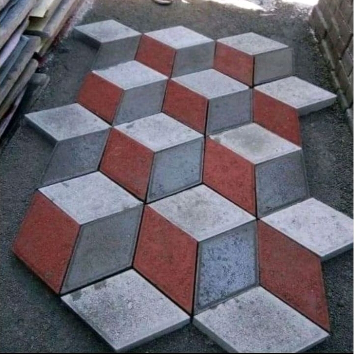 Paving Tiga Dimensi Tebal 5 & 6 cm Warna Tidak Luntur Press Manual Anti Muprul | Paving Wajik | Pavi