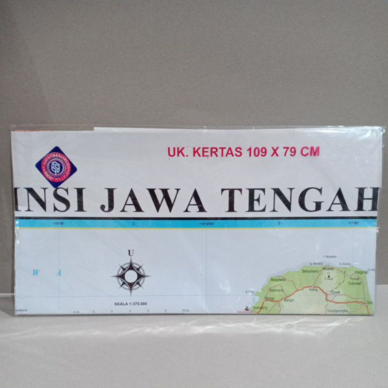 

Peta provinsi Jawa Tengah 109x79cm