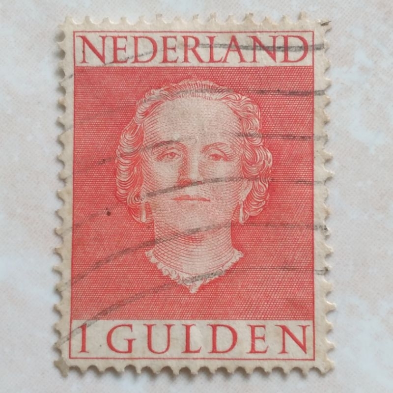 

Perangko Prangko Kuno Belanda Nederland 1 Gulden Ratu Juliana 1949 - YN1137
