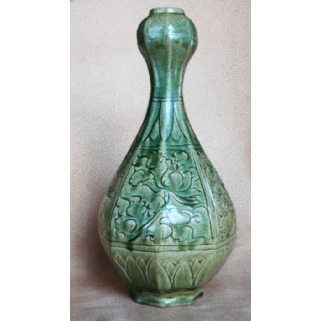 keramik antik Vas bawang Celadon JIzhou hijau  Song Dynasty celadon glazed