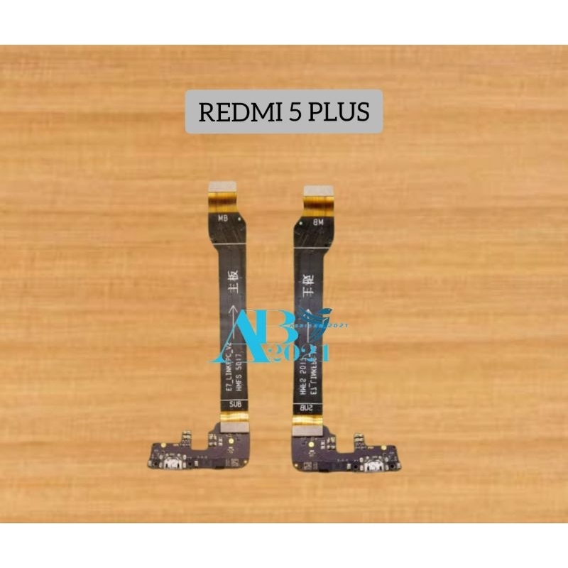FLEXIBLE BOARD + CHARGER REDMI 5PLUS - KONEKTOR CHARGER REDMI 5+ ORI