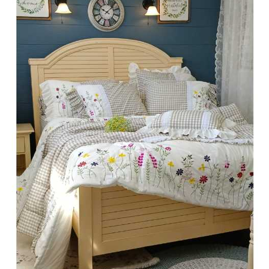 SPREI CANTIK UNIK SPREI BORDIRAN MANJAH SPREI SET BED COVER KARENINA BEDDING