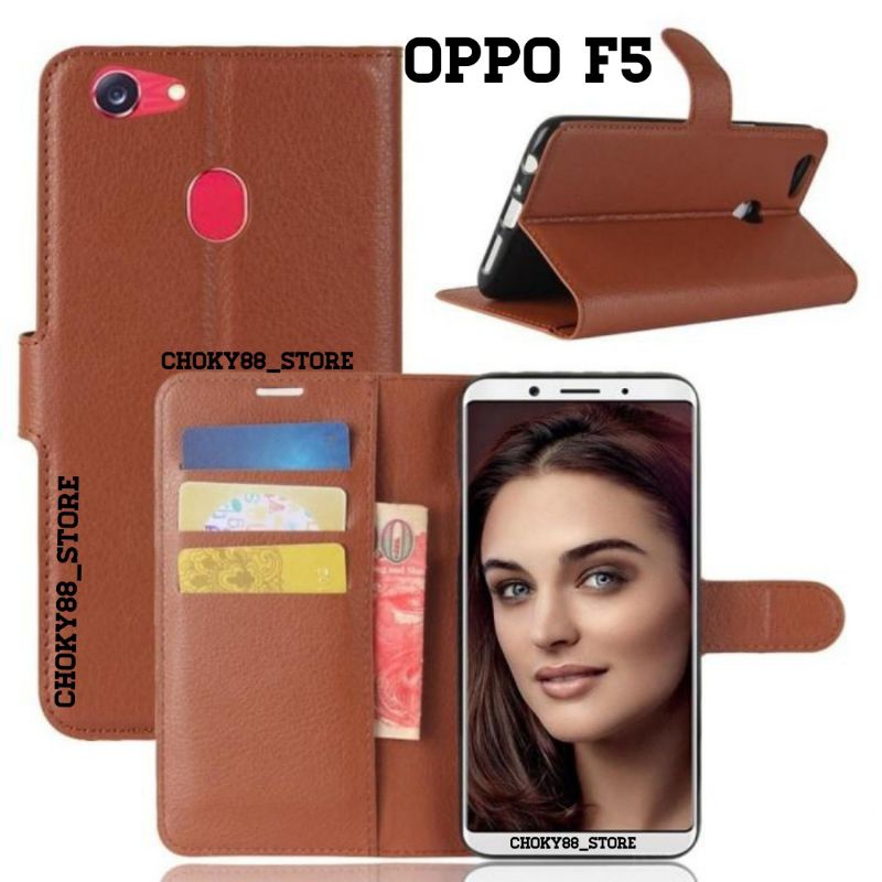 flip Cover Dompet Magnet Kulit Oppo F5 F9 F11 F11 Pro F17 Pro A3s A5s A5 2020 A9 2020 Reno 2 Reno 2f